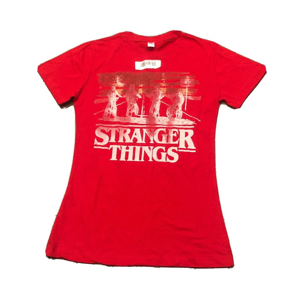 2011 Netflix Stranger Things Red Bike Ride Shirt Tultex Tag Women’s Small